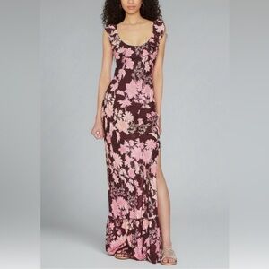 Free People Remind Me Floral Scoop-Neck Maxi slip Dress size xs